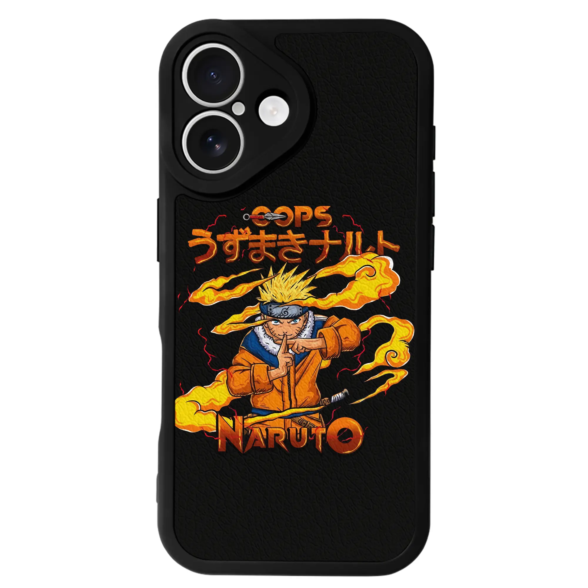 ナルト グッズ うずまき ナルト - IPhone 16シリーズ対応 ・ シリコンスマホケース ・ レザー調 ・ 高精度フィット ・ 耐衝撃 ・ ワイヤレス充電対応 ・ 精密カット